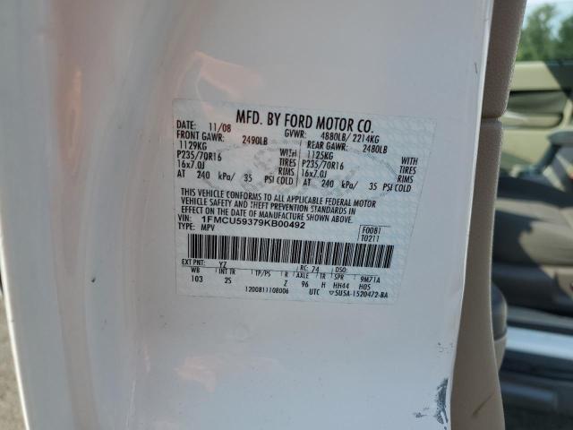 1FMCU59379KB00492 - 2009 FORD ESCAPE HYBRID Ağ foto 13