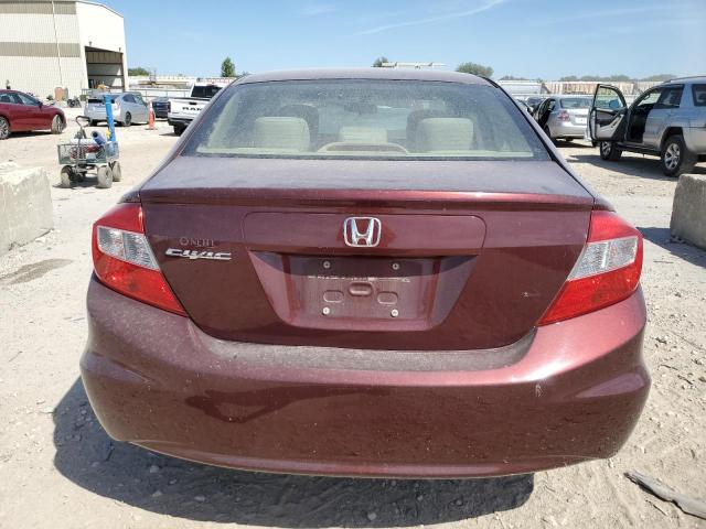 JHMFB2F52CS003606 - 2012 HONDA CIVIC LX MAROON photo 6
