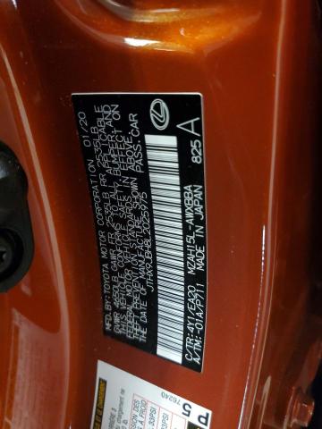 JTHX9JBH8L2025975 - 2020 LEXUS UX 250H ORANGE photo 12