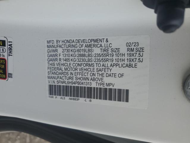 5FNRL6H94PB041313 - 2023 HONDA ODYSSEY ELITE Weiß Foto 13