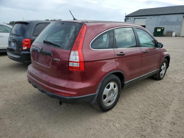 5J6RE4H3XAL076348 - 2010 HONDA CR-V LX RED photo 3