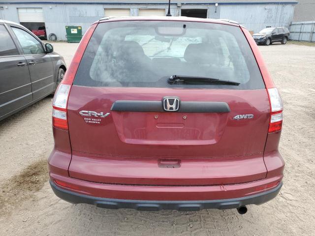 5J6RE4H3XAL076348 - 2010 HONDA CR-V LX RED photo 6