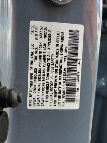 7FART6H5XLE013849 - 2020 HONDA CR-V EX GRAY photo 13