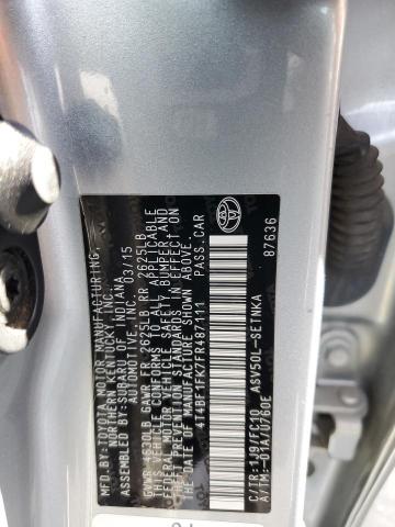 4T4BF1FK7FR487111 - 2015 TOYOTA CAMRY LE 银色 照片 13