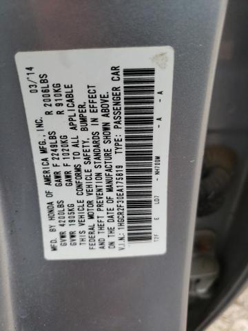 1HGCR2F30EA175819 - 2014 HONDA ACCORD LX SILVER photo 13