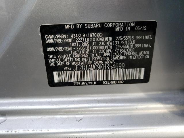 JF2GTAMC9KH354699 - 2019 SUBARU CROSSTREK LIMITED SILVER photo 13