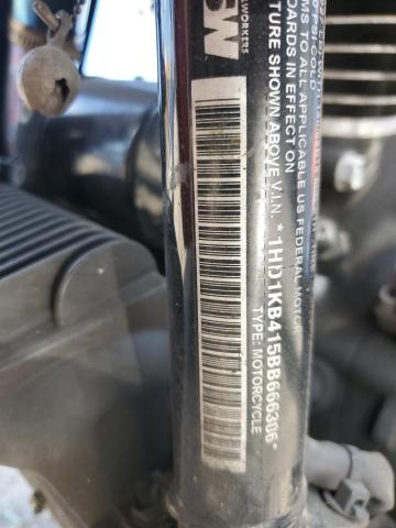 1HD1KB415BB666306 - 2011 HARLEY-DAVIDSON FLHX ORANGE photo 9