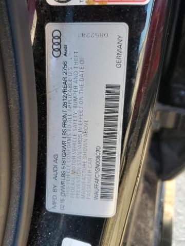 WAUFFAFC1GN008070 - 2016 AUDI A6 PREMIUM BLACK photo 12