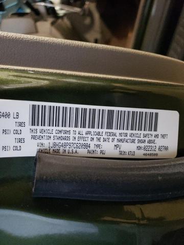 1J8HG48P97C620984 - 2007 JEEP COMMANDER 绿色 照片 13