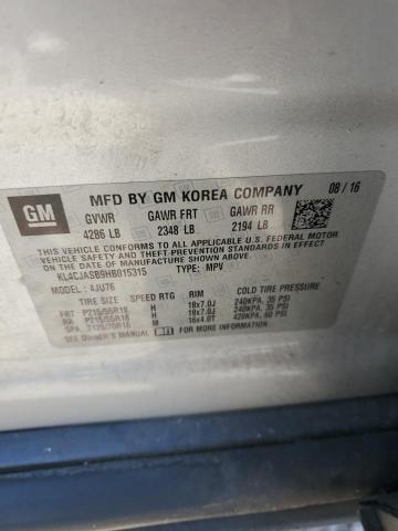 KL4CJASB9HB015315 - 2017 BUICK ENCORE PREFERRED SILVER photo 13