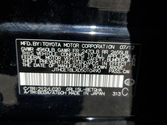 JTHCE1BLXD5010490 - 2013 LEXUS GS 350 黑色 照片 12