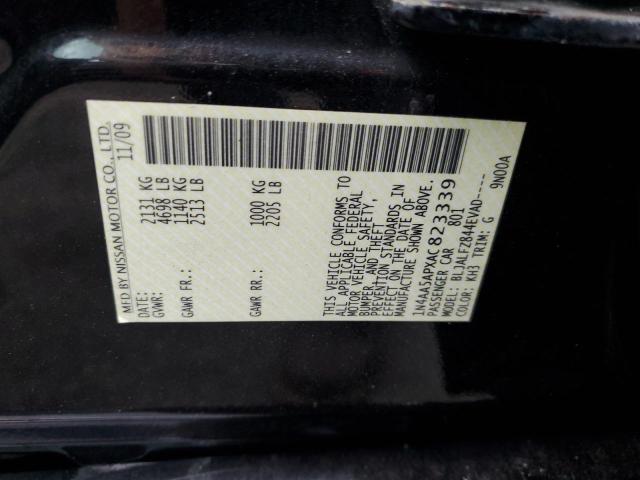 1N4AA5APXAC823339 - 2010 NISSAN MAXIMA S 黑色 照片 12