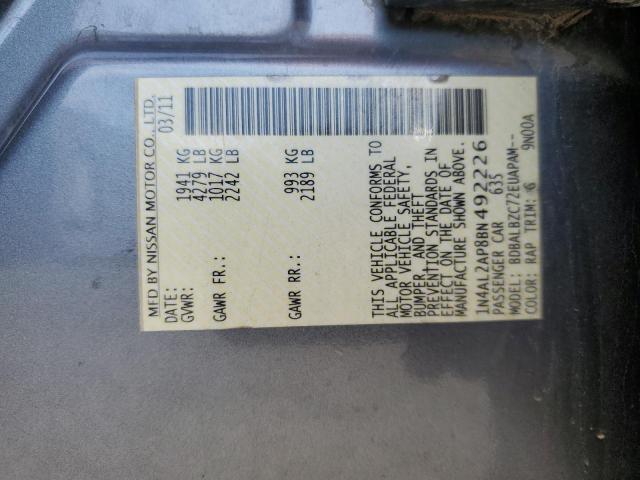 1N4AL2AP8BN492226 - 2011 NISSAN ALTIMA BASE 蓝色 照片 13