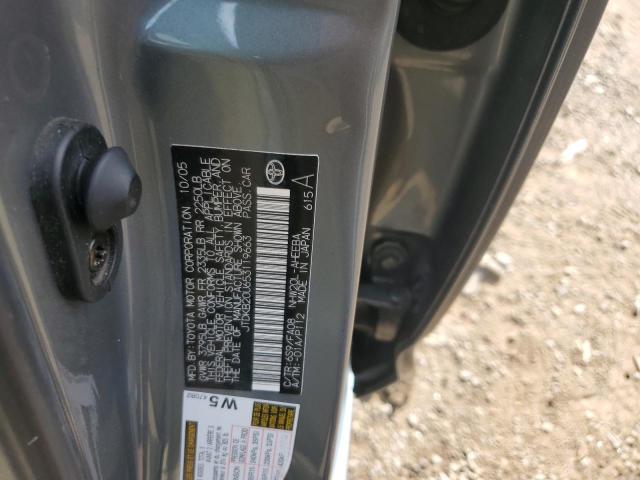 JTDKB20U653119663 - 2005 TOYOTA PRIUS GRAY photo 12