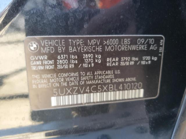 5UXZV4C5XBL410120 - 2011 BMW X5 XDRIVE35I BLACK photo 14