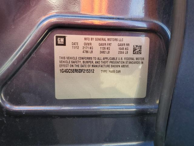 1G4GC5ER6DF215312 - 2013 BUICK LACROSSE Մոխրագույն լուսանկար 12