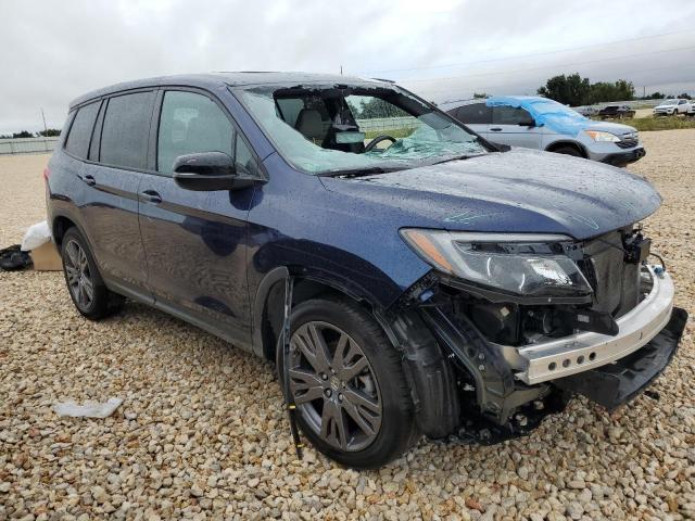 5FNYF7H59MB016022 - 2021 HONDA PASSPORT EXL BLUE photo 4