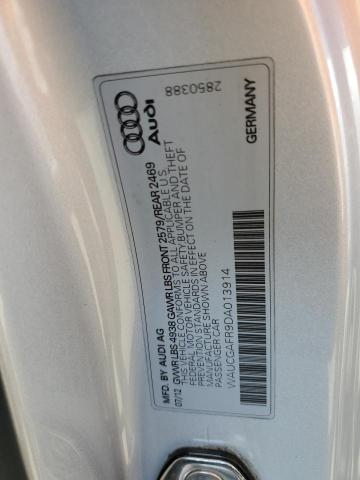 WAUCGAFR9DA013914 - 2013 AUDI S5 PREMIUM PLUS შავი ფოტო 12