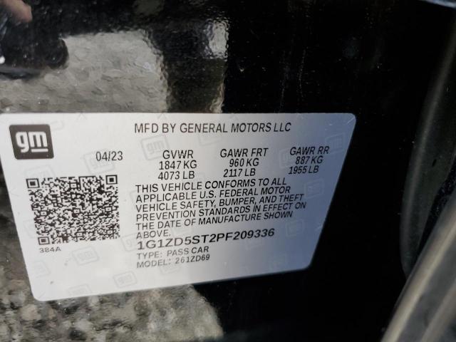 1G1ZD5ST2PF209336 - 2023 CHEVROLET MALIBU LT 黑色 照片 12