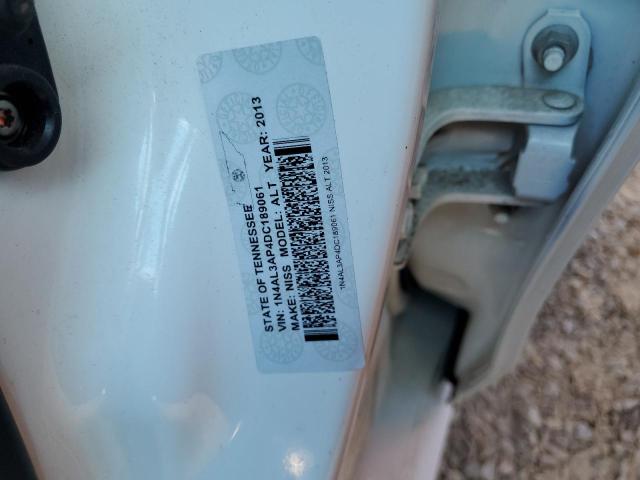 1N4AL3AP4DC189061 - 2013 NISSAN ALTIMA 2.5 WHITE photo 13
