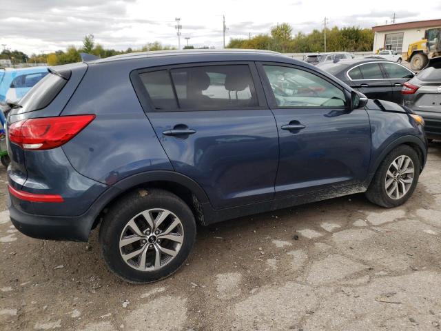 KNDPB3AC2E7608538 - 2014 KIA SPORTAGE BASE BLUE photo 3