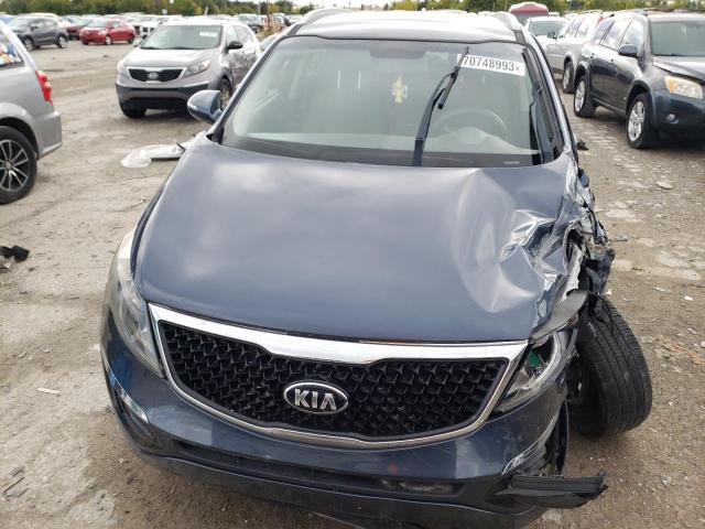 KNDPB3AC2E7608538 - 2014 KIA SPORTAGE BASE BLUE photo 5