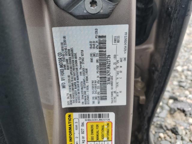 3LN6L5C91JR622726 - 2018 LINCOLN MKZ SELECT Marrón foto 13