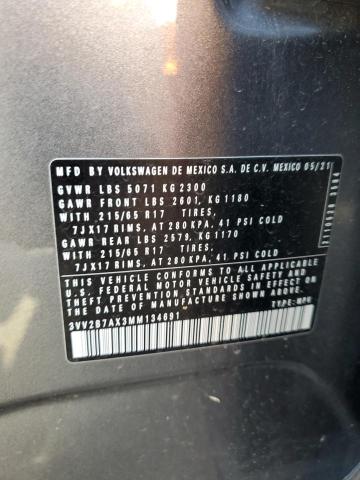 3VV2B7AX3MM134691 - 2021 VOLKSWAGEN TIGUAN SE Grau Foto 14