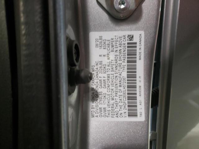2HGFC2E80LH572067 - 2020 HONDA CIVIC SPORT 银色 照片 12