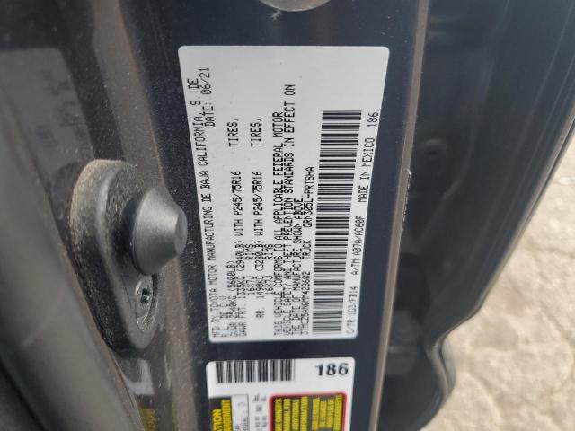 3TMCZ5AN0MM428602 - 2021 TOYOTA TACOMA DOUBLE CAB GRAY photo 12