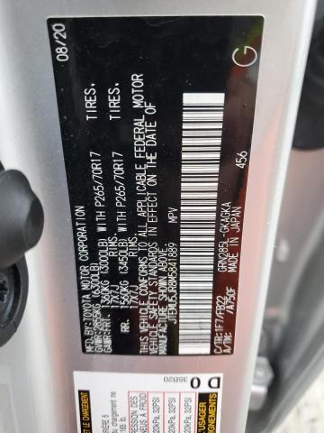 JTEMU5JR8M5841889 - 2021 TOYOTA 4RUNNER SR5/SR5 PREMIUM 银色 照片 12