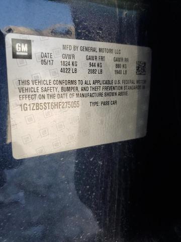 1G1ZB5ST6HF275055 - 2017 CHEVROLET MALIBU LS ლურჯი ფოტო 12