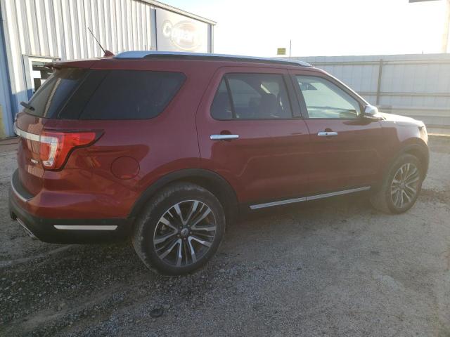 1FM5K8HT6JGB17499 - 2018 FORD EXPLORER PLATINUM RED photo 3