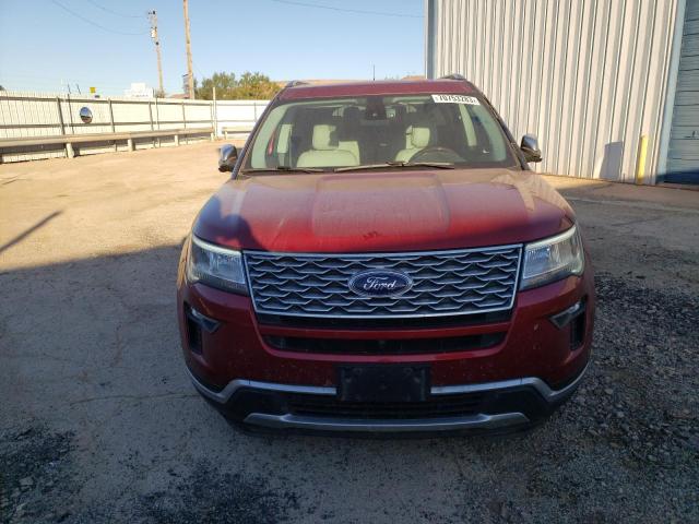 1FM5K8HT6JGB17499 - 2018 FORD EXPLORER PLATINUM RED photo 5