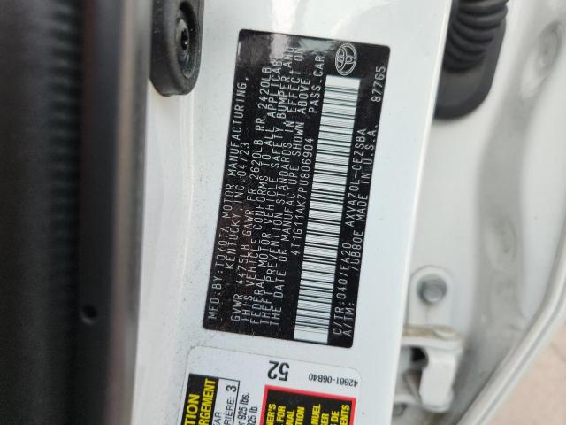4T1G11AK7PU806904 - 2023 TOYOTA CAMRY SE NIGHT SHADE WHITE photo 12