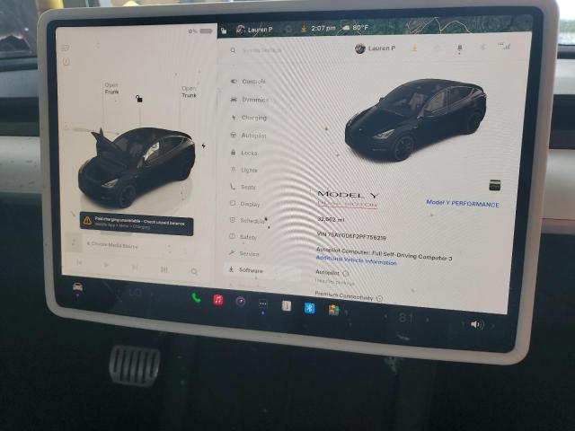 7SAYGDEF2PF756219 - 2023 TESLA MODEL Y Սև լուսանկար 9