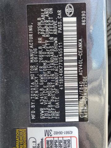 4T1BE46K77U545511 - 2007 TOYOTA CAMRY CE 灰色 照片 12