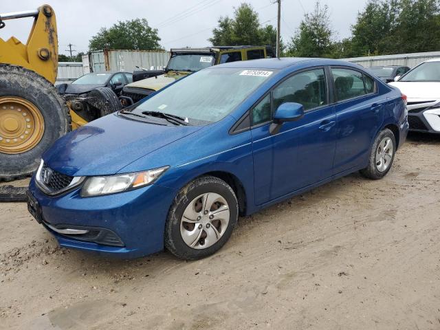 2HGFB2F58DH553114 - 2013 HONDA CIVIC LX BLUE photo 1