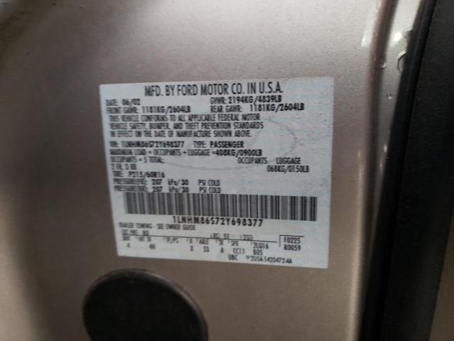 1LNHM86S72Y698377 - 2002 LINCOLN LS 棕色 照片 12