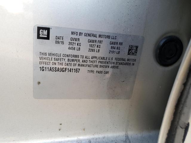 1G11A5SA9GF141167 - 2016 CHEVROLET MALIBU LIM LS 灰色 照片 12