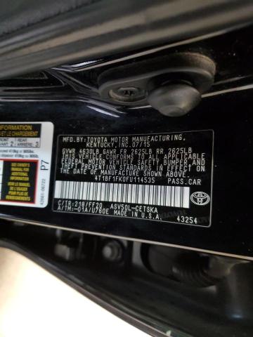 4T1BF1FK0FU114535 - 2015 TOYOTA CAMRY LE BLACK photo 13
