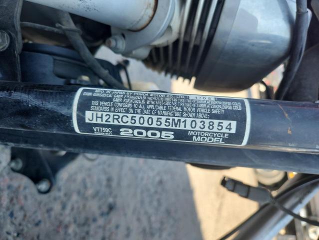 JH2RC50055M103854 - 2005 HONDA VT750 C BLACK photo 8