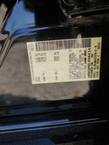 1N4AA5AP4EC494434 - 2014 NISSAN MAXIMA S BLACK photo 12