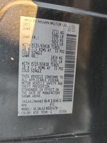 5N1AR2MN4EC641665 - 2014 NISSAN PATHFINDER S Grafit foto 13