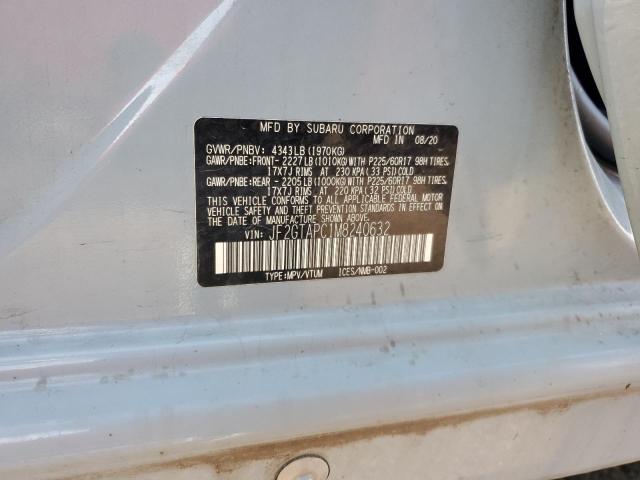 JF2GTAPC1M8240632 - 2021 SUBARU CROSSTREK PREMIUM BLUE photo 13