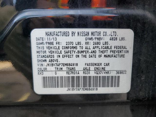 JN1BV7AP7EM684918 - 2014 INFINITI Q50 BASE BLACK photo 13