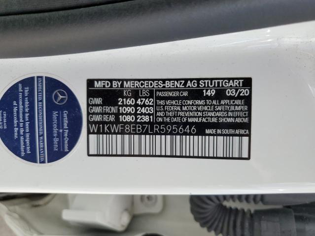 W1KWF8EB7LR595646 - 2020 MERCEDES-BENZ C 300 4MATIC WHITE photo 12