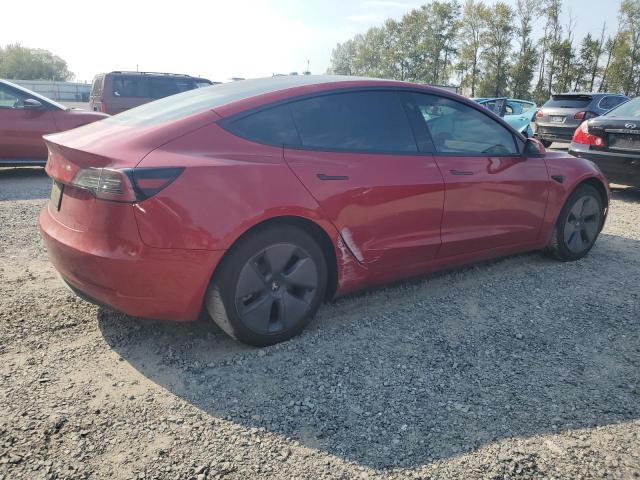 5YJ3E1EA1NF320667 - 2022 TESLA MODEL 3 红色 照片 3