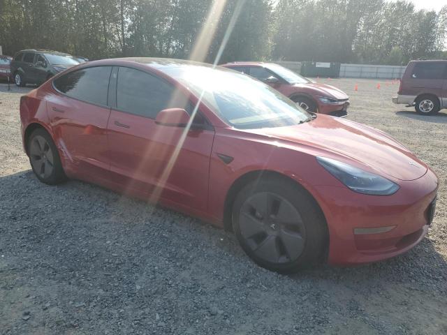 5YJ3E1EA1NF320667 - 2022 TESLA MODEL 3 红色 照片 4