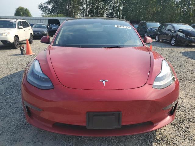 5YJ3E1EA1NF320667 - 2022 TESLA MODEL 3 红色 照片 5